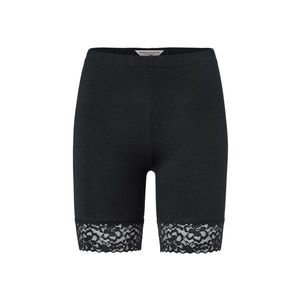 Cyklistické šortky s čipkovým lemom, čierne vyobraziť