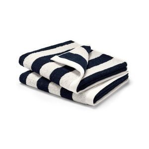 Kvalitné uteráky, 2 ks, tmavomodro-biele prúžky vyobraziť