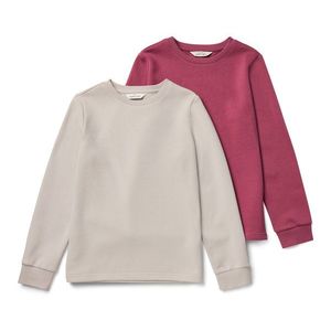 Detské mikiny s počesanou vnútornou stranou, 2 ks, ružová a biela vyobraziť