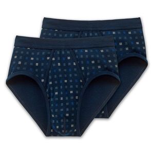 SCHIESSER slipy s jemným rebrovaným úpletom, 2 ks, modré vyobraziť