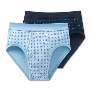 SCHIESSER slipy s jemným rebrovaným úpletom, 2 ks, svetlomodré vyobraziť