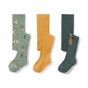 Detské pančuchy, 3 ks, svetlozelené, tmavozelené, žlté vyobraziť