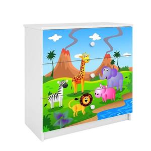 Detská komoda Babydreams biela – Safari vyobraziť