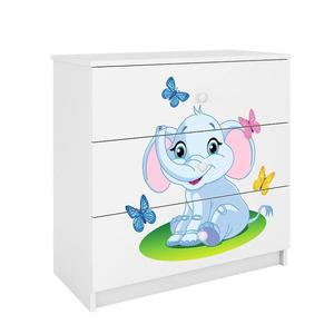 Detská komoda Babydreams Biely – Slon vyobraziť