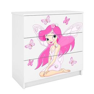 Detská komoda Babydreams biela – Víla 1 vyobraziť