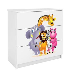Detská komoda Babydreams biela – Zoo vyobraziť
