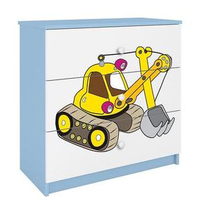 Detská komoda Babydreams modrá – Rýpadlo vyobraziť