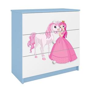 Detská komoda Babydreams modrá – Princezná 2 vyobraziť