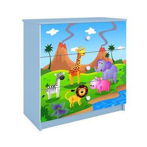 Detská komoda Babydreams modrá – Safari vyobraziť