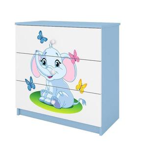 Detská komoda Babydreams modrá – Slon vyobraziť