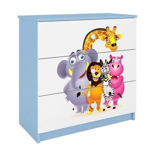 Detská komoda Babydreams modrá – Zoo vyobraziť