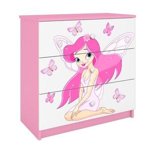 Detská komoda Babydreams ružová – Víla 1 vyobraziť