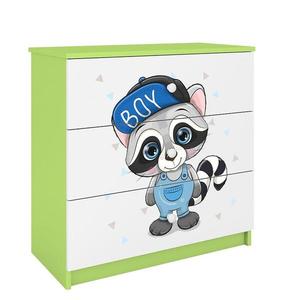 Detská komoda Babydreams zelená – Medvedík čistotný vyobraziť
