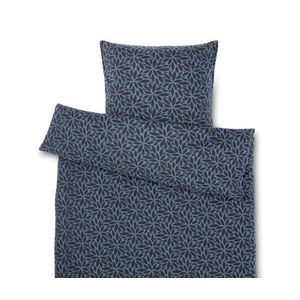 Posteľná bielizeň zo zimného džerseja, tmavomodrá, štandardná veľkosť vyobraziť