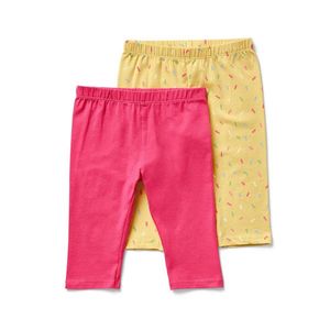 Detské ¾ legínsy, 2 ks, ružové/žlté vyobraziť