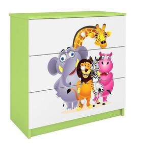 Detská komoda Babydreams zelená – Zoo vyobraziť