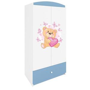 Skriňa Babydreams modrá – Medveď s motýľmi vyobraziť