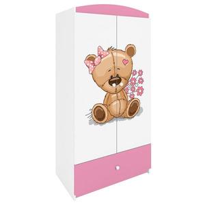 Skriňa Babydreams ružová – Medveď s kvetmi vyobraziť