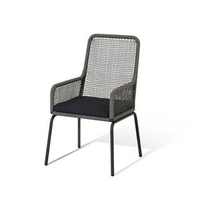 Stolička s vysokým operadlom s textilným výpletom vyobraziť