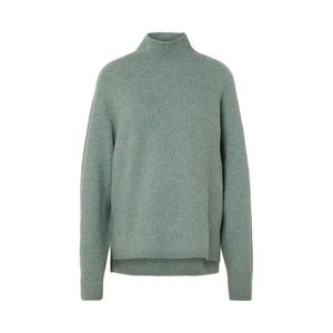 Hrubý pletený sveter z priadze soufflé, šalviový vyobraziť