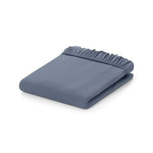 Džersejová napínacia plachta, dvojlôžko, modrá vyobraziť