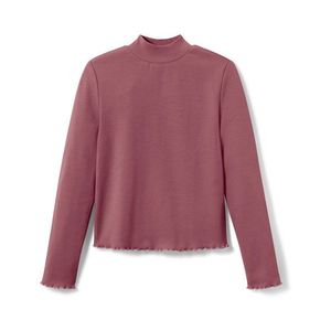 Detské rebrované tričko s dlhým rukávom, vínové vyobraziť