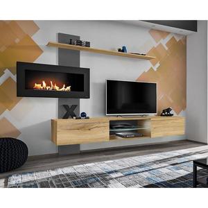 Obývacia Stena Flame B antracit/dub flagstaff vyobraziť