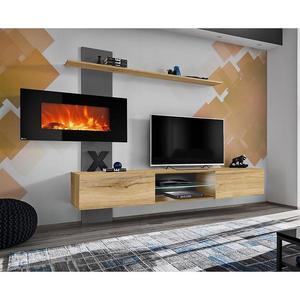 Obývacia Stena Flame E antracit/dub flagstaff vyobraziť