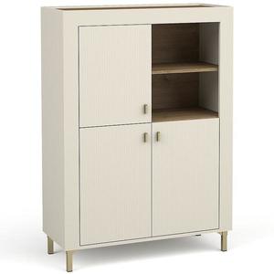 Komoda Mossa M05 3D dub whisky/cashmere vyobraziť