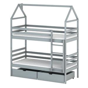 Posteľ Domček Alex 90x200 sivá vyobraziť