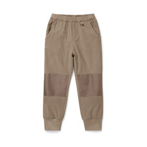 Detské menčestrové turistické nohavice, hnedé vyobraziť