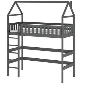 Poschodová posteľ Domček Otylia 90x200 grafit vyobraziť