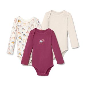 Body s dlhým rukávom, 3 ks, dúha vyobraziť