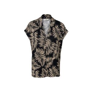 Blúzkové tričko s potlačou s výstrihom do V vyobraziť