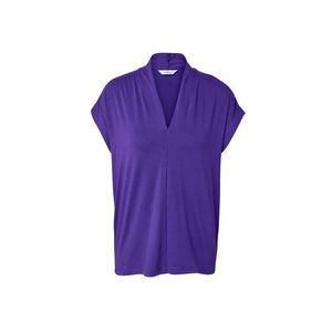Blúzkové tričko s výstrihom do V, fialové vyobraziť