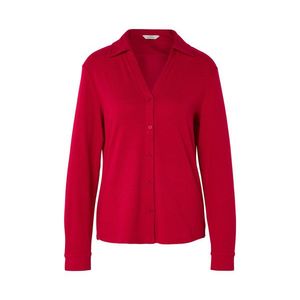 Blúzkové tričko s gombíkovou légou, červené vyobraziť