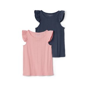 2 detské trička s ažúrovým vzorom vyobraziť