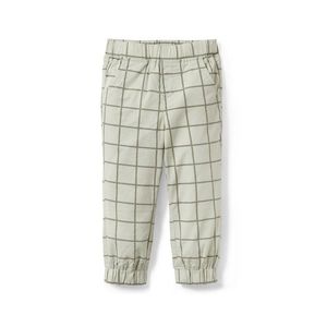 Detské naťahovacie nohavice – strih »Ella«, mätovozelené vyobraziť
