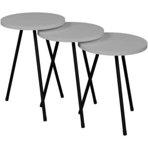Súprava stolíkov Fd–3pcts-002 Biela/Čierna vyobraziť