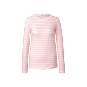 Prúžkované tričko s dlhými rukávmi, kombinácia ružovej a bielej vyobraziť