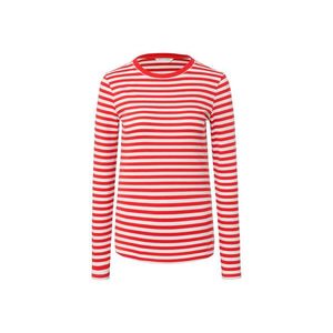 Prúžkované tričko s dlhými rukávmi, kombinácia červenej a bielej vyobraziť