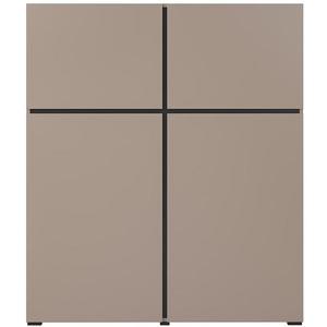 Komoda Wysoka Cross 4d Congo/Čierna vyobraziť