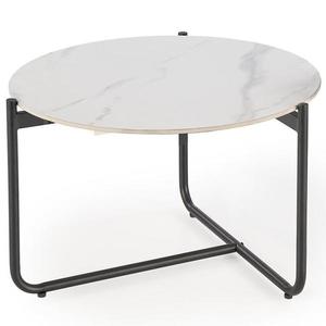 Konferenčný stolík Acuna biela mramor/čierna vyobraziť