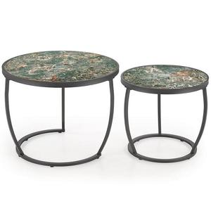 Konferenčný stolík Ines zielony mramor/biela vyobraziť