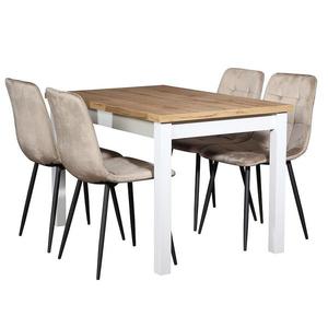 Jedálenská zostava Fred 1+4 120x80 Artisan/biely vyobraziť