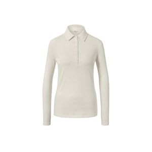 Rebrované tričko s dlhým rukávom a polo golierom vyobraziť