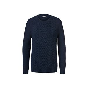 Pletený pulóver, tmavomodrý vyobraziť