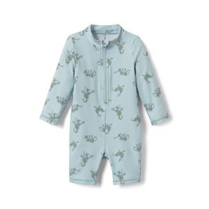 Detský overal s UV ochranným faktorom 80, drak vyobraziť