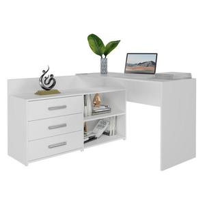 Rohový písací stôl Dany Biela Antracit vyobraziť