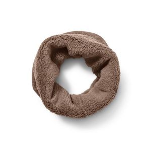Dutý šál z pleteného flísu, hnedý vyobraziť